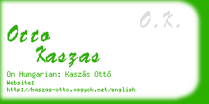 otto kaszas business card