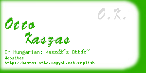 otto kaszas business card